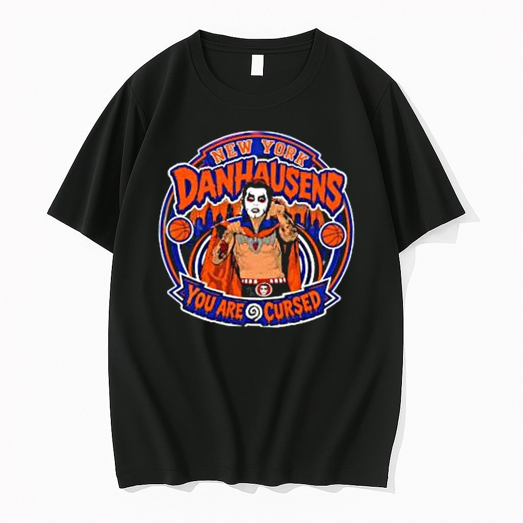 Original Danhausen New York Knicks New York Danhausens You Are Cursed Tshirts