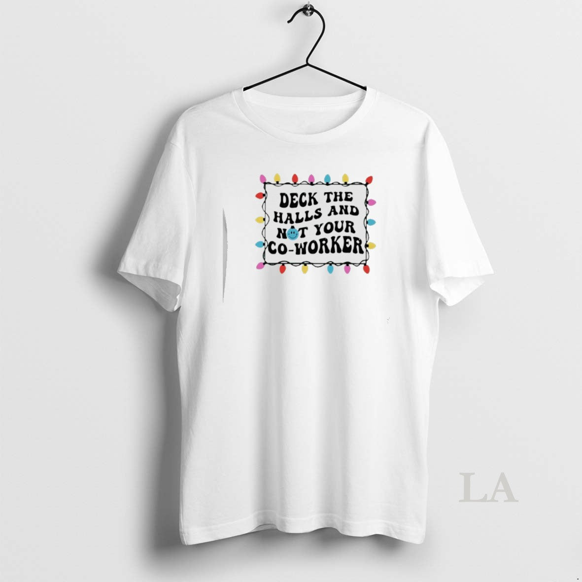 Original Deck The Halls And Not Your Co Worker Lights Christmas T-Shirts, Hoodie, Sweatshirt | CoreVibeTees.com