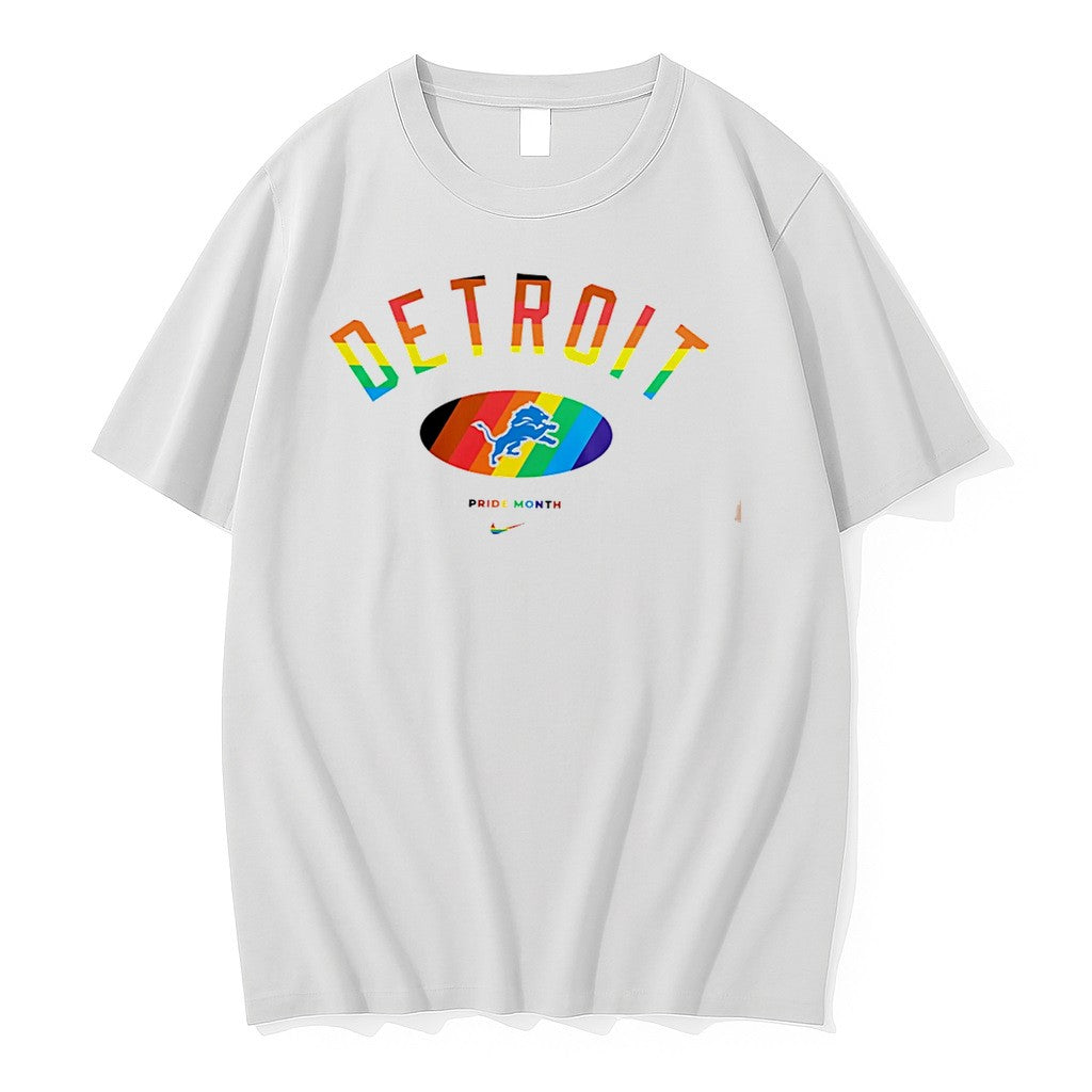 Original Detroit Lions Pride Month Rainbow Logo Tee Tshirts Jpg