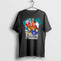 Original Detroit Mascots Sports Teams Players Hockey Baseball Football Basketball Black Tshirts