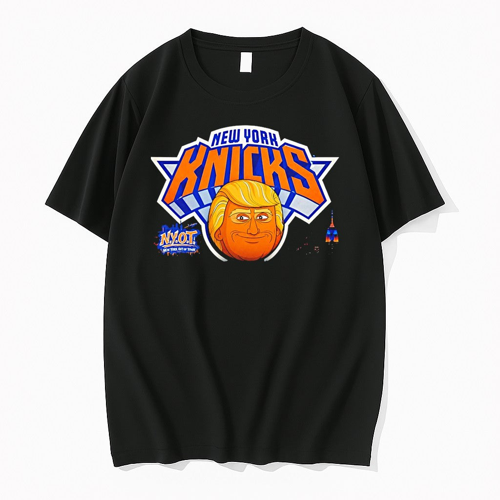Original Donald Trump Caricature New York Knicks Nyot Basketball Parody Logo Tshirts