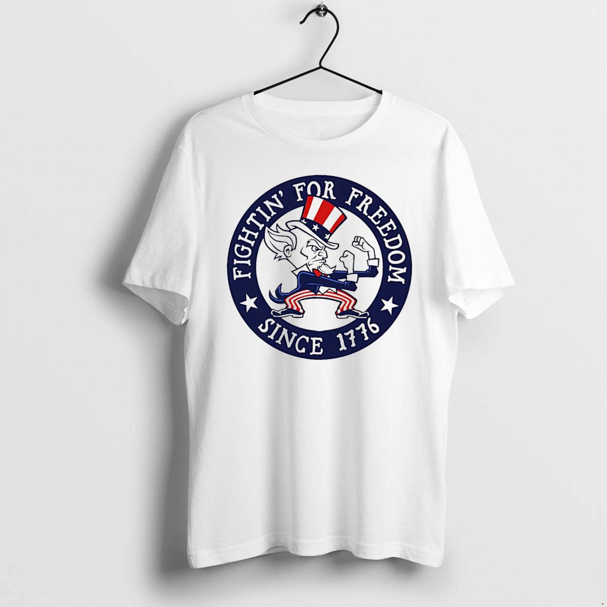 Original Fightin For Freedom Uncle Sam Tee Tshirts Jpg
