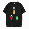 Original Fish Calling Screen Fih Meme Funny Animal Phone Incoming Mobile Interface Tshirts