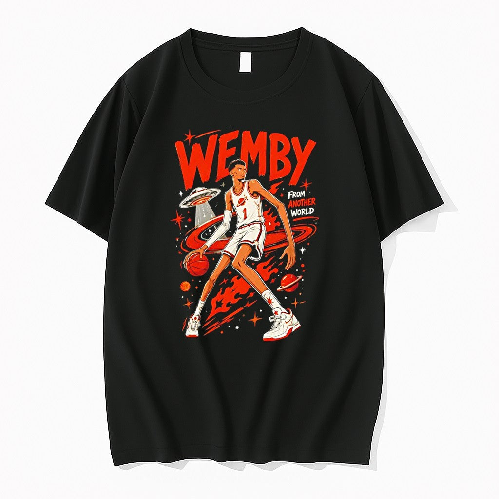 Original Fox Alien Castle Harp Wemby San Antonio Spurs Basketball From Another World Ufo Tshirts