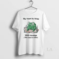 Original Frog Rage My Heart Is Filled With Courage The Cou Is Silent Vintage T-Shirts, Hoodie, Sweatshirt | CoreVibeTees.com