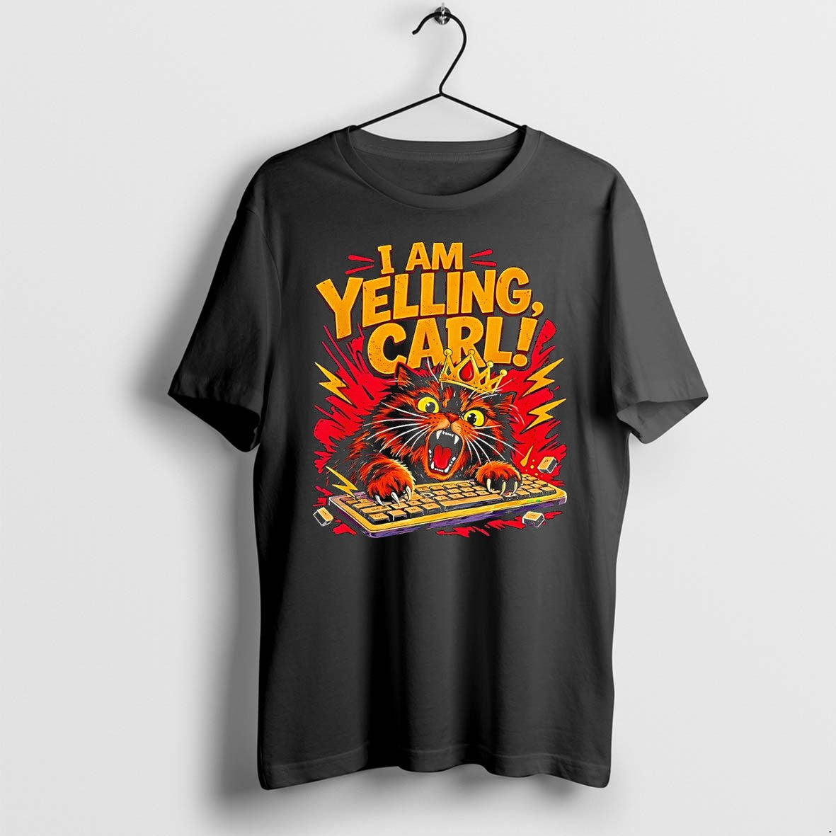 Original Gamer Cat Meme I Am Yelling Carl Funny Dungeon Crawler Tshirts Jpg