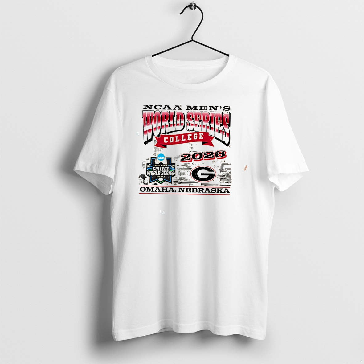 Original Georgia Baseball 2026 Mens College World Series Skyline Tee Tshirts