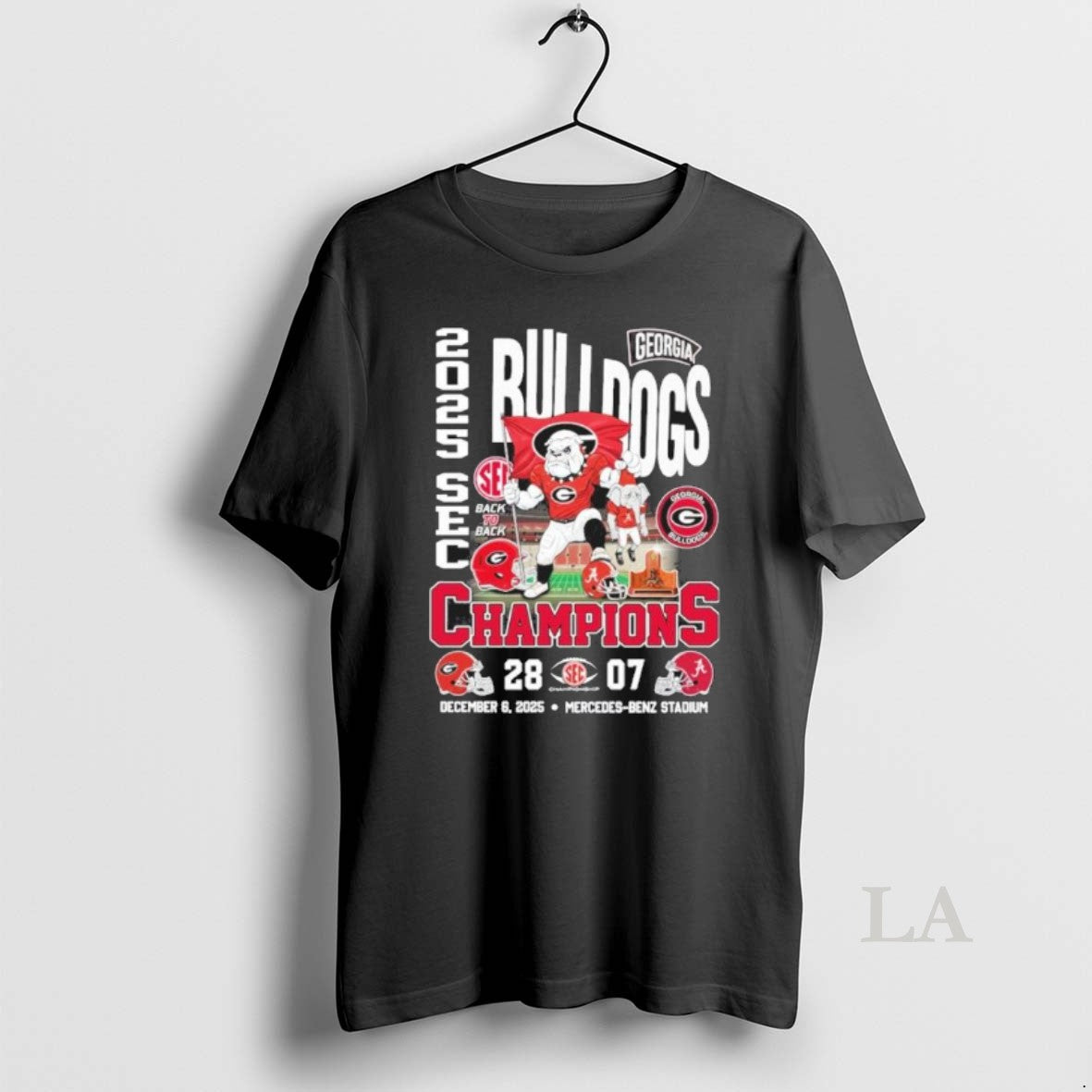 Original Georgia Bulldogs Mascot 2025 Sec Conference Champions 28 7 Score T-Shirts, Hoodie, Sweatshirt | CoreVibeTees.com