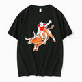 Original Georgia Bulldogs Riding Texas Longhorns Horns Down Black Tshirts Jpg