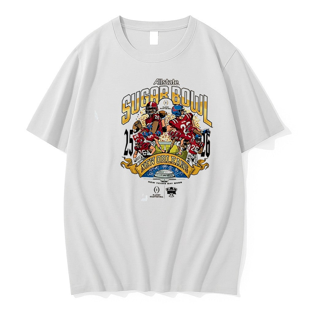 Original Georgia Bulldogs Vs Ole Miss Rebels 2026 Allstate Sugar Bowl Illustration Tee Tshirts