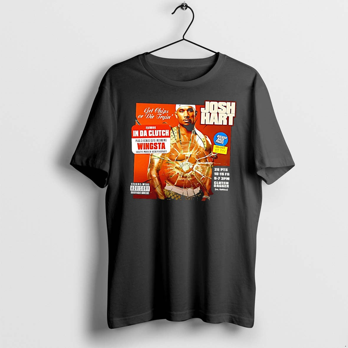 Original Get Chips Or Die Tryin In Da Clutch Wingsta New York Knicks Black Tshirts