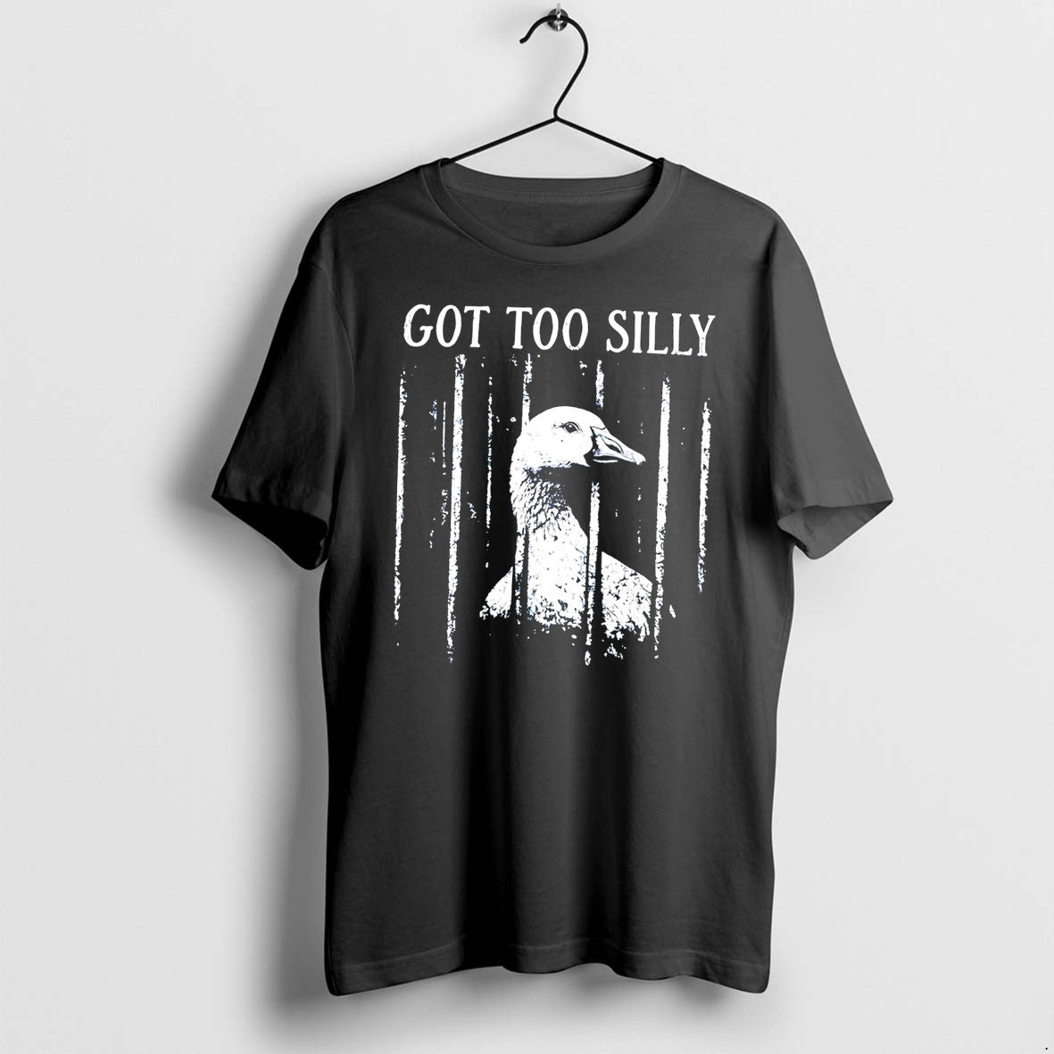 Original Got Too Silly Duck In Cell Illustrated Tee Tshirts Jpg