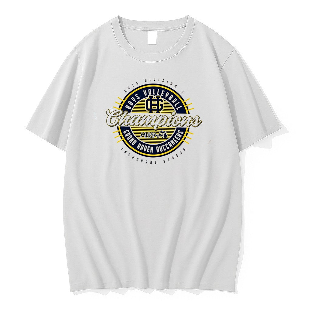 Original Grand Haven Buccaneers 2026 Mhsaa Boys Volleyball D1 Champions Tee Tshirts