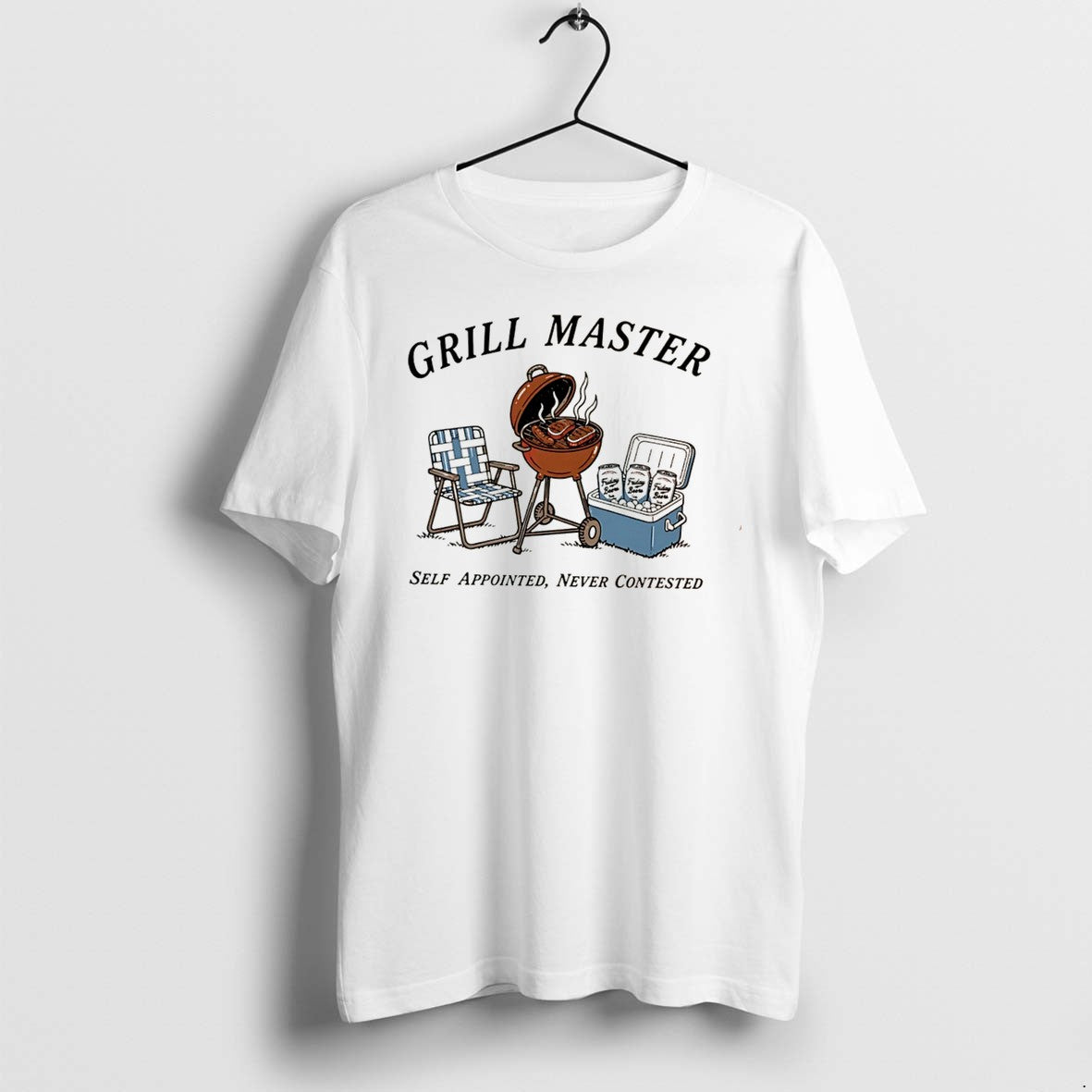 Original Grill Master Self Appointed Never Contested Tee Tshirts Jpg