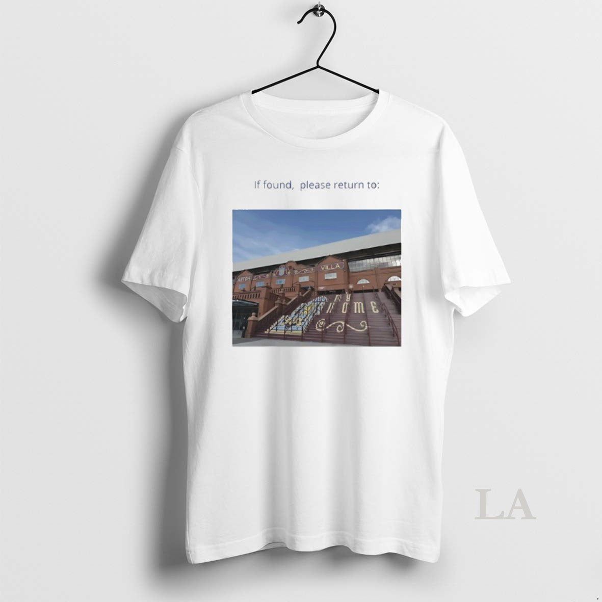 Original If Found Please To Aston Villas Iconic Holte End Steps Graphic T-Shirts, Hoodie, Sweatshirt | CoreVibeTees.com