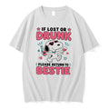 Original If Lost Or Drunk Please Return To Bestie Snoopy Tee Tshirts Jpg