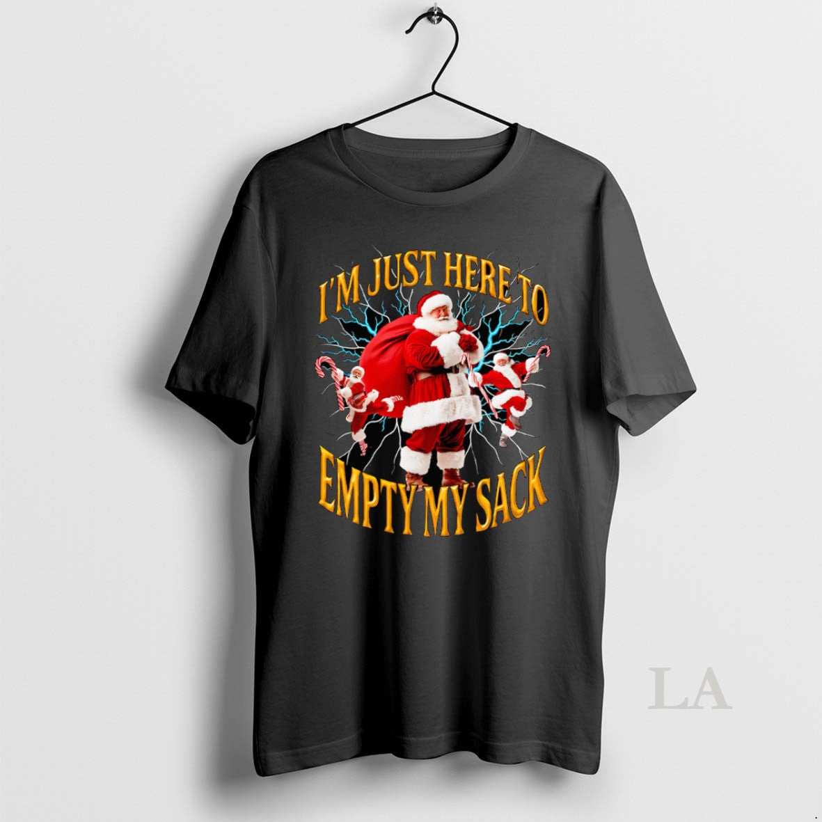 Original Im Just Here To Empty My Sack Santa T-Shirts, Hoodie, Sweatshirt | CoreVibeTees.com