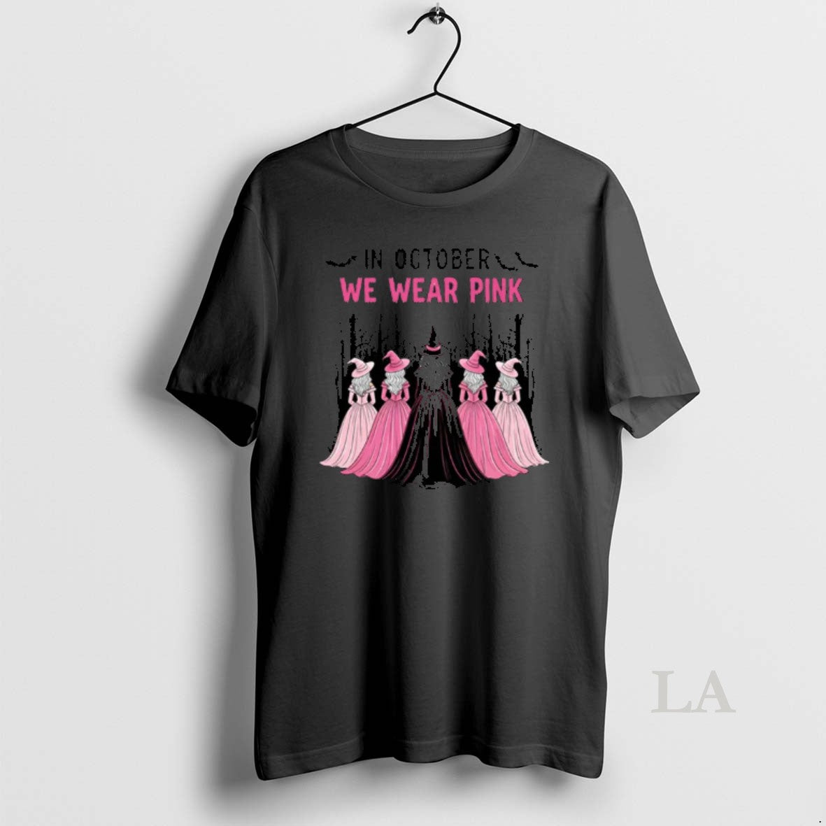 Original In October We Wear Pink Halloween Breast Cancer Awareness