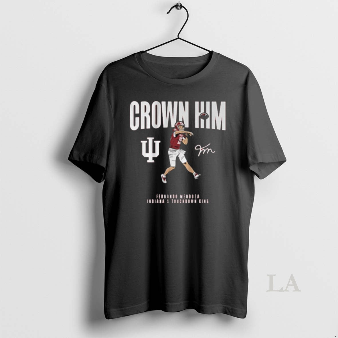 Original Indiana Football Fernando Mendoza Crown Him T-Shirts, Hoodie, Sweatshirt | CoreVibeTees.com