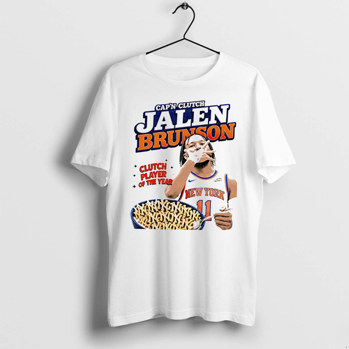 Original Jalen Brunson New York Knicks Capn Clutch Player Of The Year Tee Tshirts