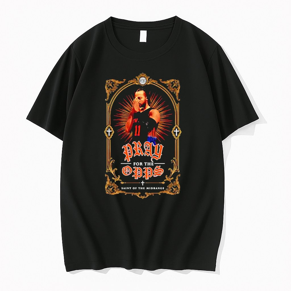 Original Jalen Brunson Pray For My Opps Saint Of The Midrange Tshirts Jpg