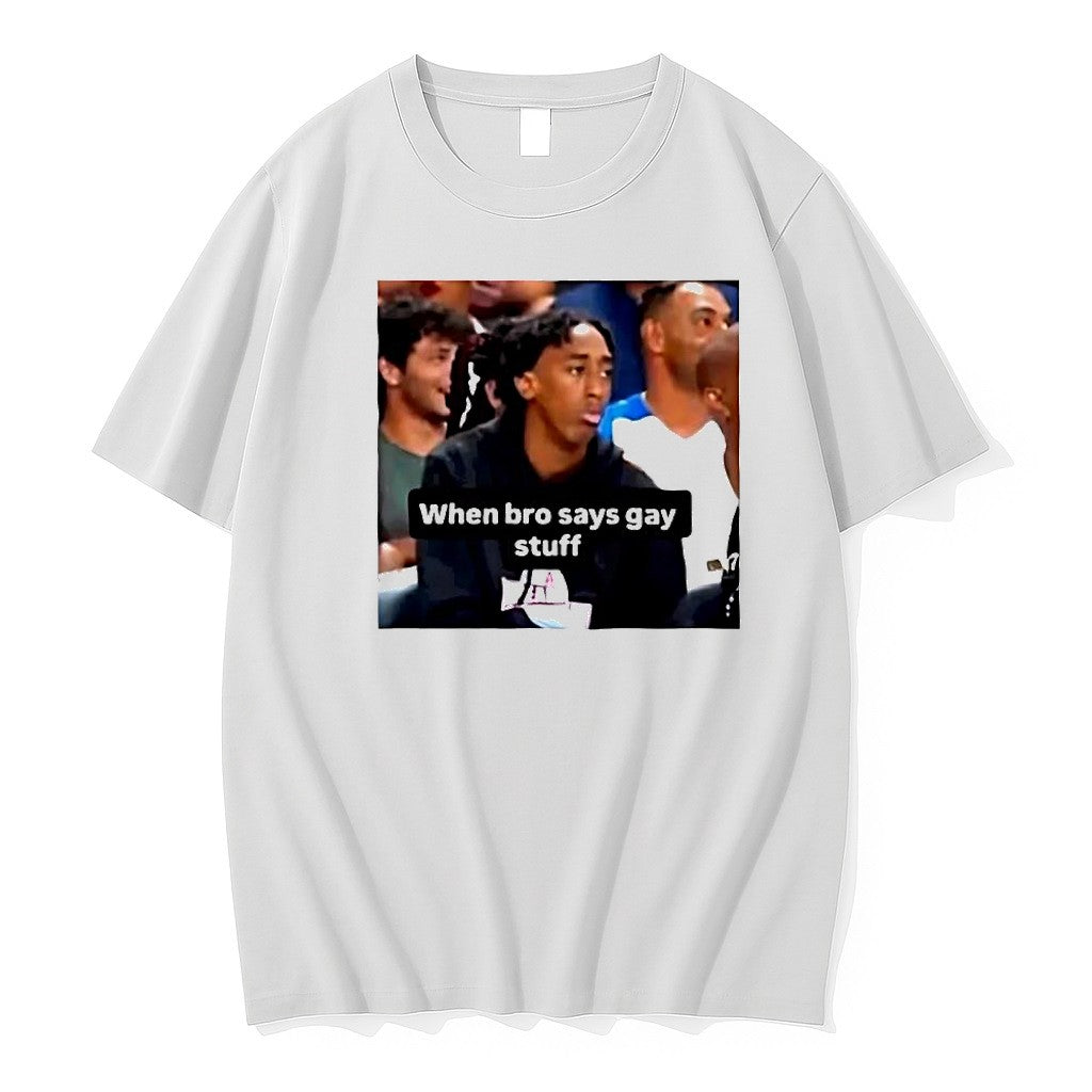 Original Jalen Hood Schifino Los Angeles Lakers When Bro Says Gay Stuff Nba Meme Tshirts