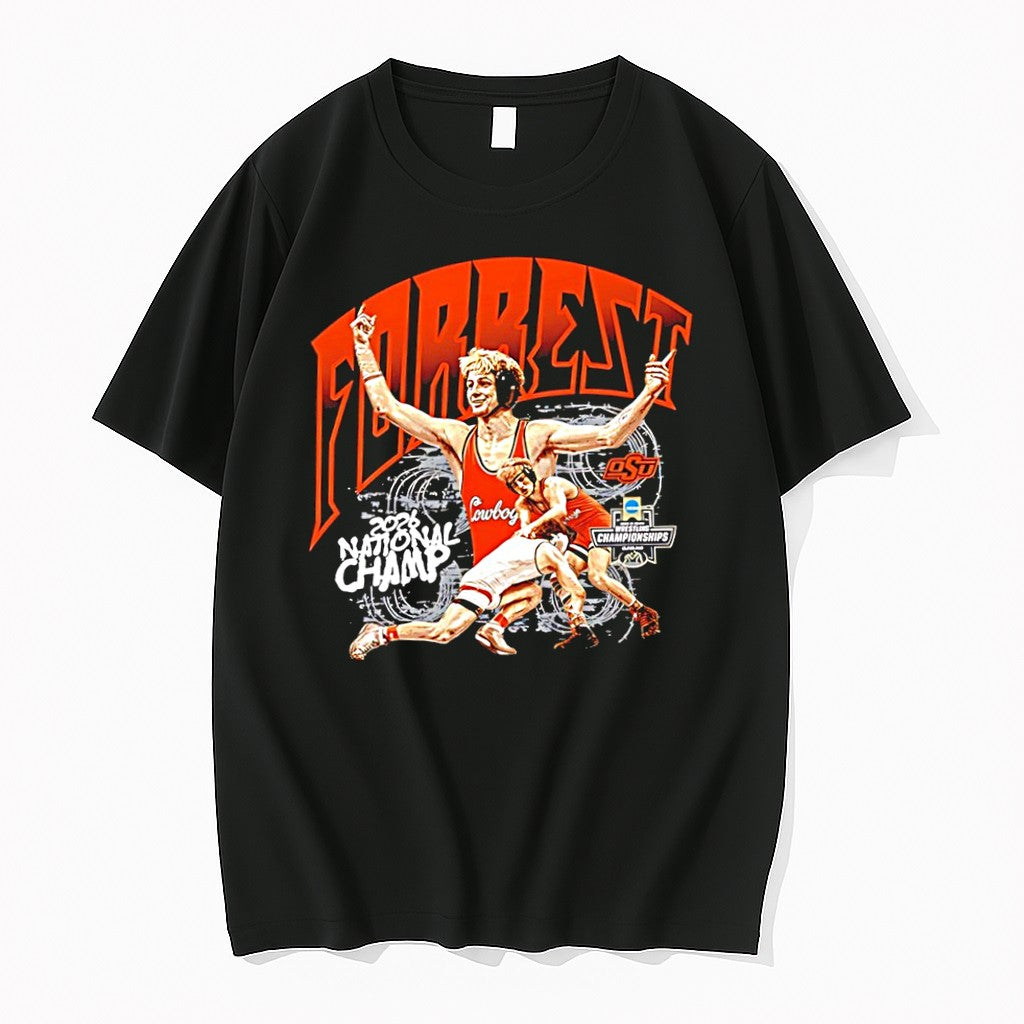 Original Jax Forrest Oklahoma State Mens Wrestling 2026 National Champ Tshirts