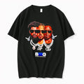 Original Jay Knicky X Bocker Backpages Biig Three Men Wearing Chains Black Tshirts