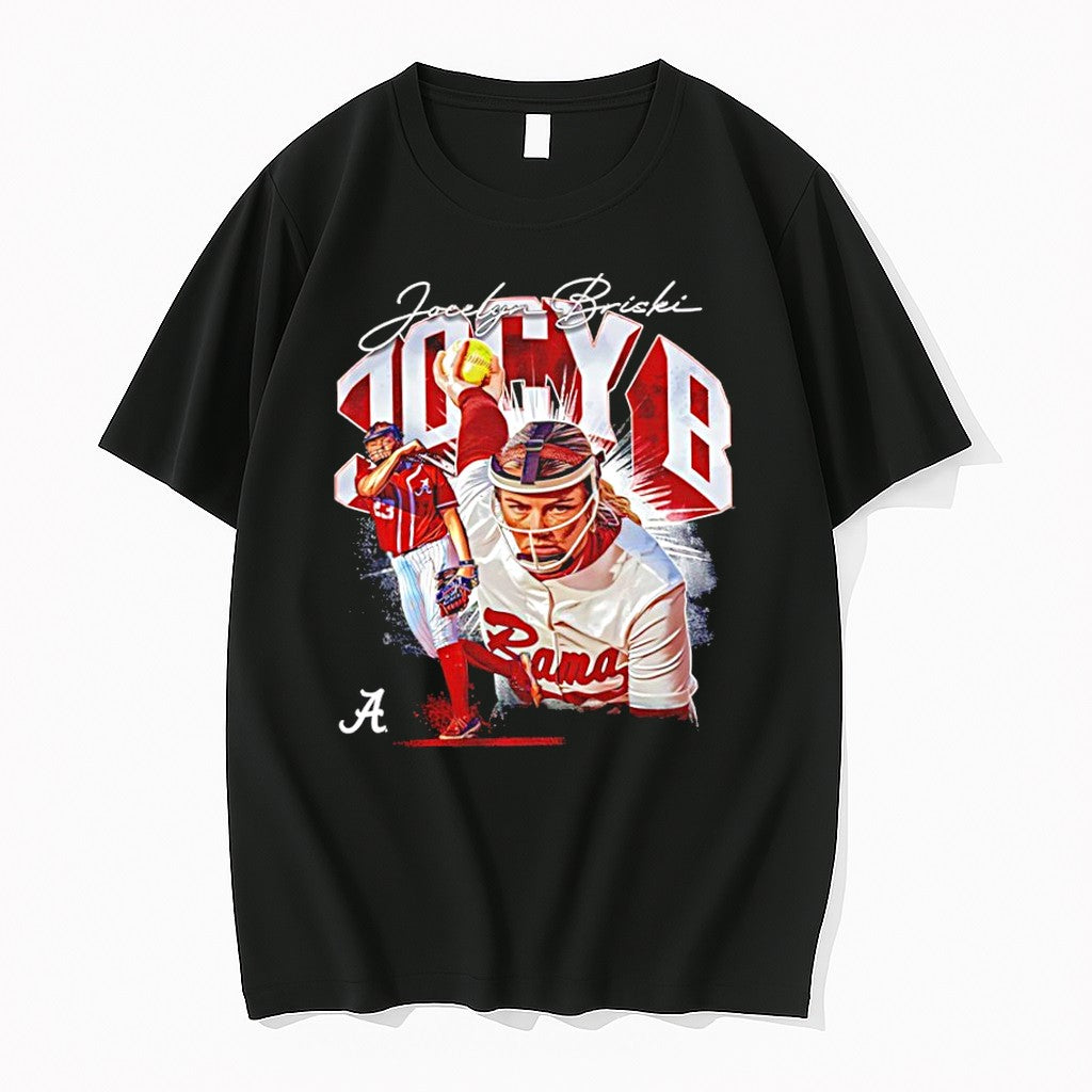 Original Jocelyn Briski Alabama Crimson Tide Softball Collage Graphic Tshirts