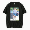 Original Justin Bieber Cycling Outdoors In Neighborhood Street On Sunny Day Photo Tshirts