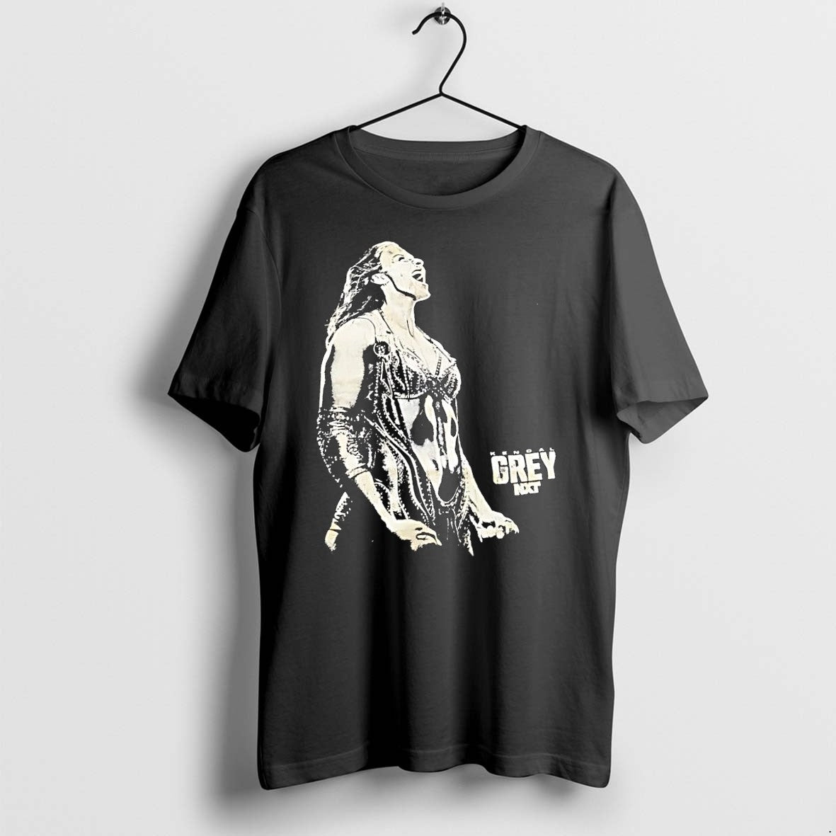 Original Kendal Grey Nxt Wwe Wrestler Screaming Portrait Black Black Tshirts