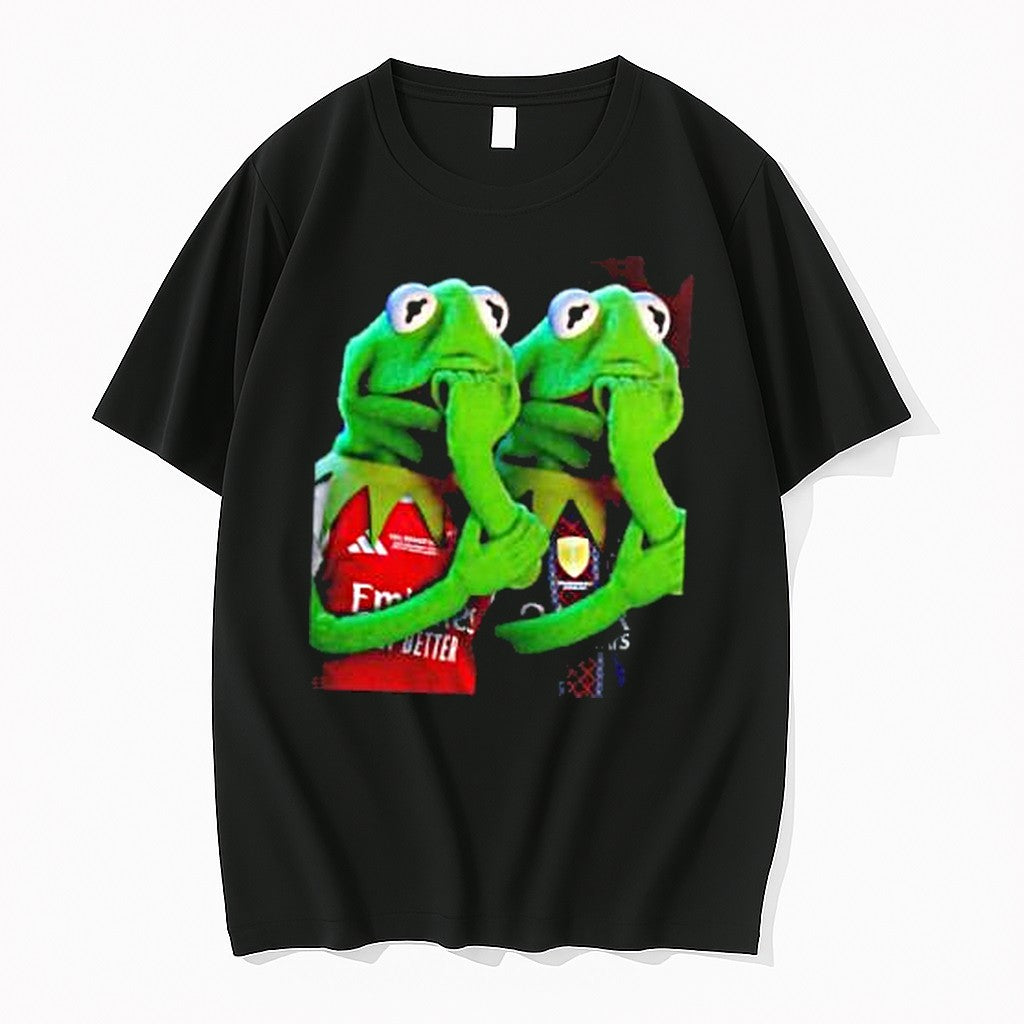 Original Kermit The Frog Thinking In Arsenal And Paris Saint Germain Final Budapest Tshirts