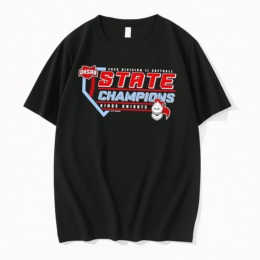 Original Kings Knights 2026 Ohsaa Softball D2 State Champions Tee Tshirts Jpg