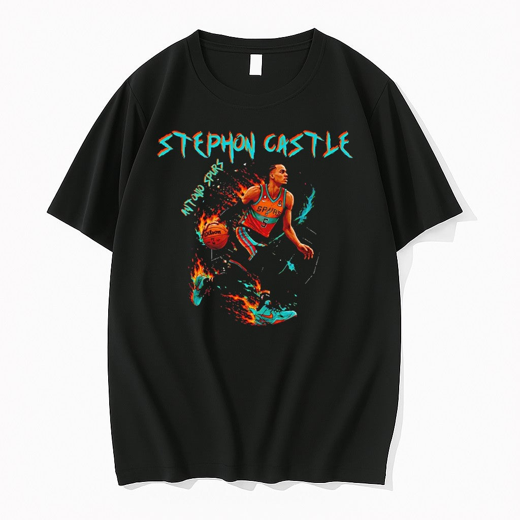 Original Knight Shift Stephon Castle Run San Antonio Spurs Western Conference Champions 2026 Retro Tshirts