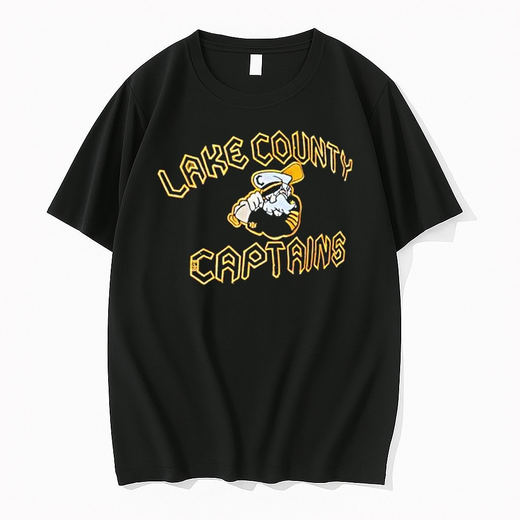 Original Lake County Captains Embroidered Tshirts Jpg