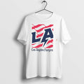 Original Los Angeles Chargers American 250th Flag Heritage Wordmark Tee Tshirts