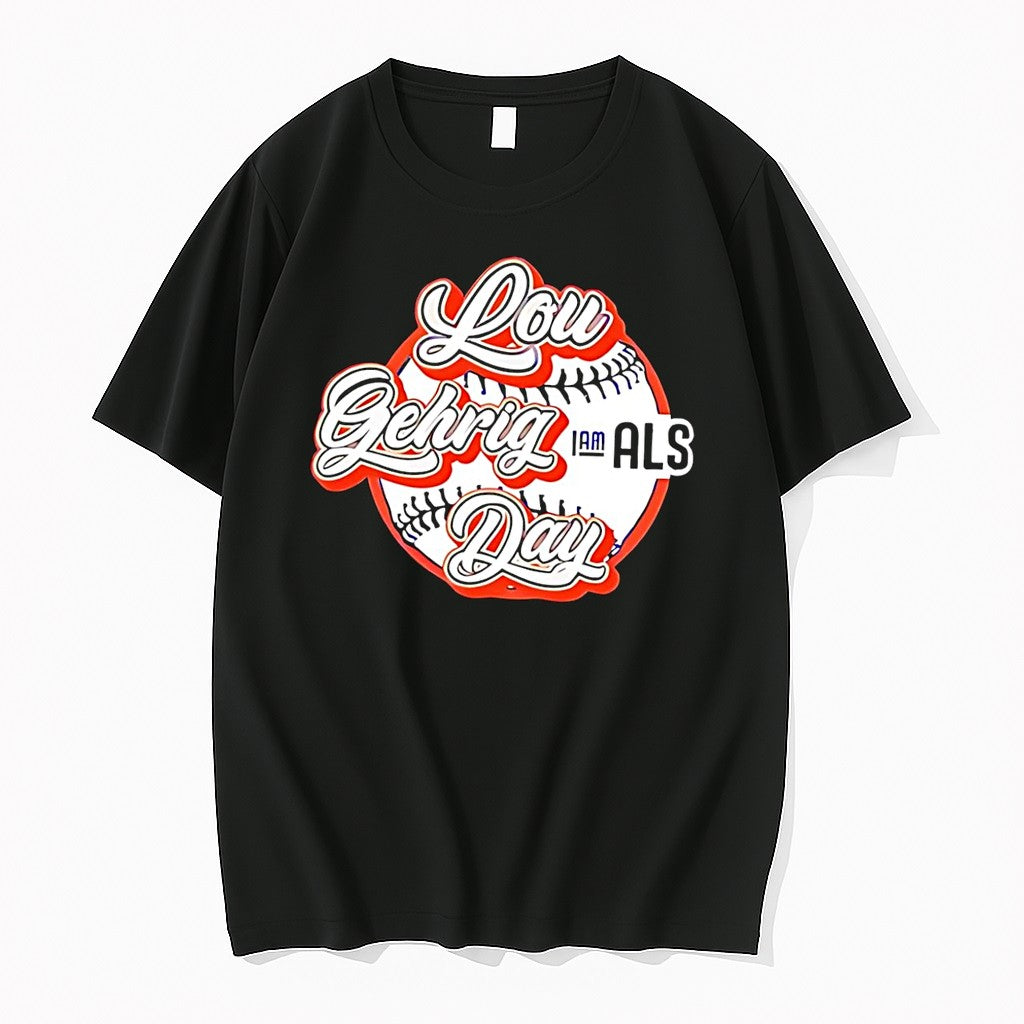 Original Lou Gehrig Day Als Baseball Black Tshirts Jpg