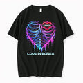 Original Love In Bones Error Human Rib Cage Neon Computer Tech Motherboard Heart Tshirts