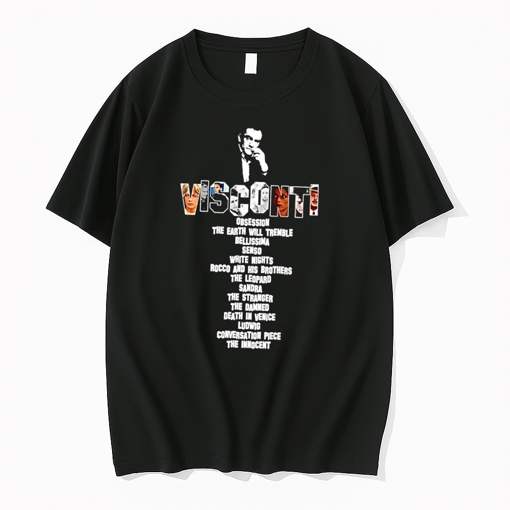 Original Luchino Visconti Filmography List Of Iconic Cinematic Works Black Tshirts