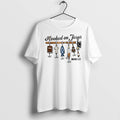 Original Mark 117 Hooked On Jesus Bible Cross Fish Candle Church White Tshirts