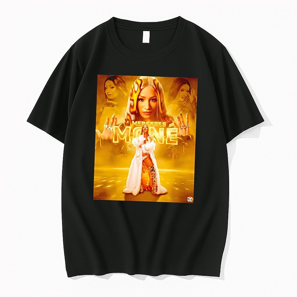 Original Mercedes Mone Talks Gold Fashion Graphic Black Tshirts Jpg