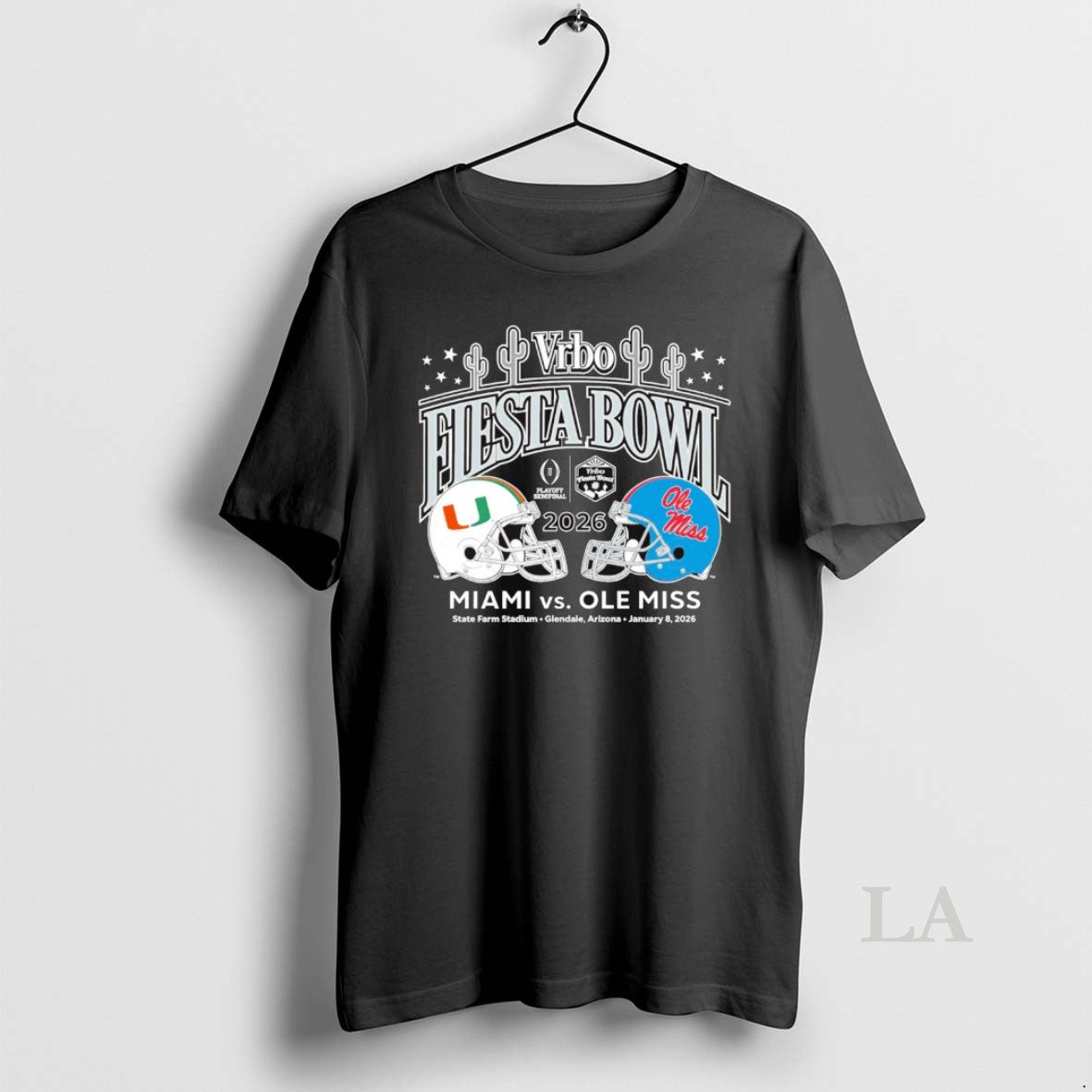 Original Miami Vs Ole Miss 2026 Vrbo Fiesta Bowl Cactus Matchup Cfp Semifinal T-Shirts, Hoodie, Sweatshirt | CoreVibeTees.com