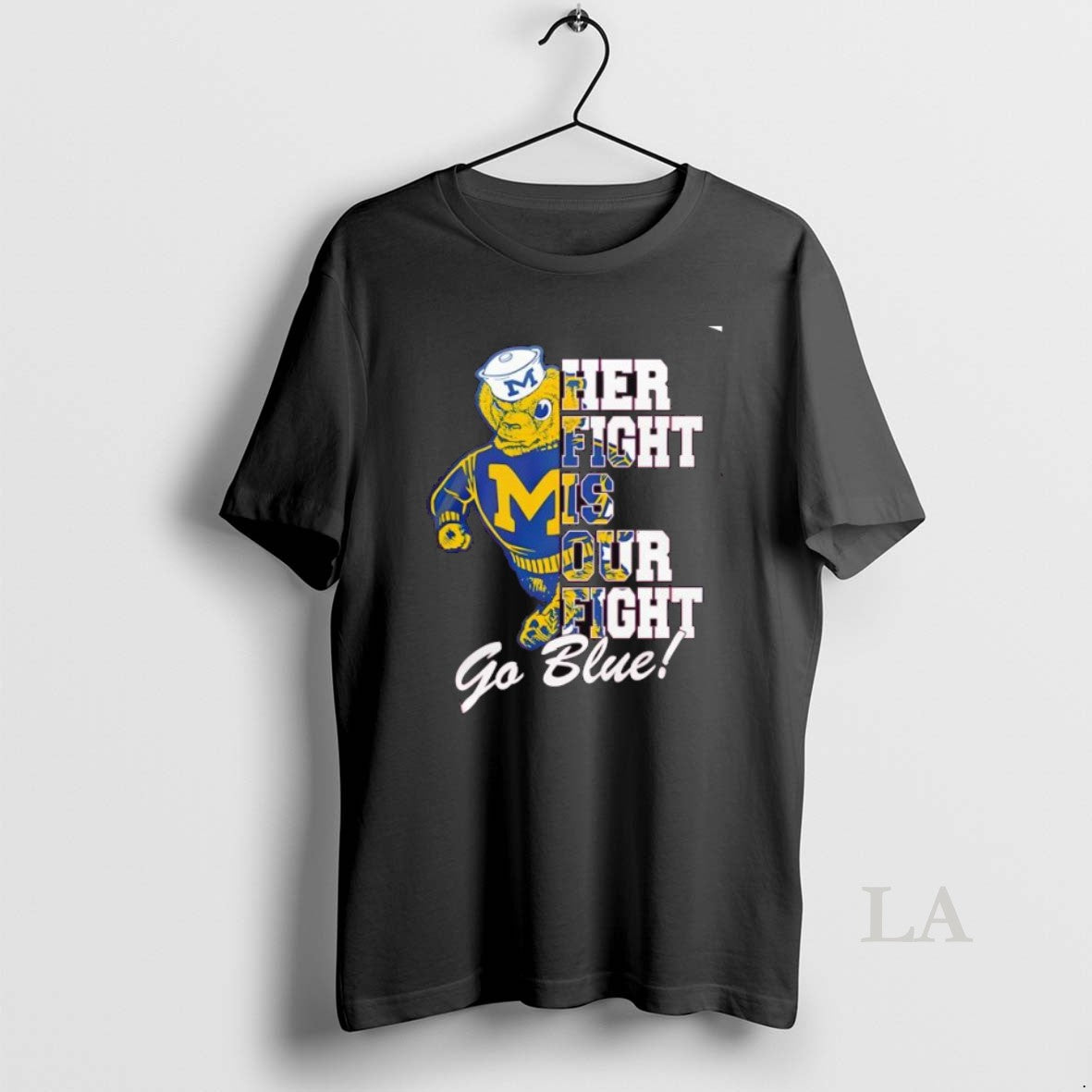 Original Michigan Wolverines Tackle Cancer Her Fight Is Our Fight Go Blue Mascot