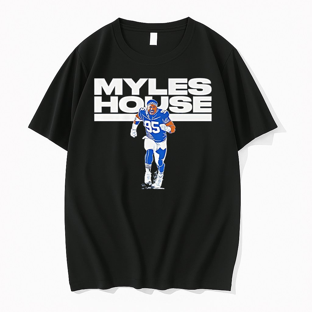 Original Myles Garrett Cleveland Browns Nflpa Myles House Running Football Player Fan Tshirts
