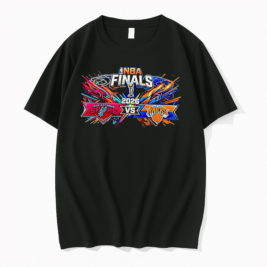 Original Nba Finals 2026 San Antonio Spurs Vs New York Knicks Black Tshirts Jpg