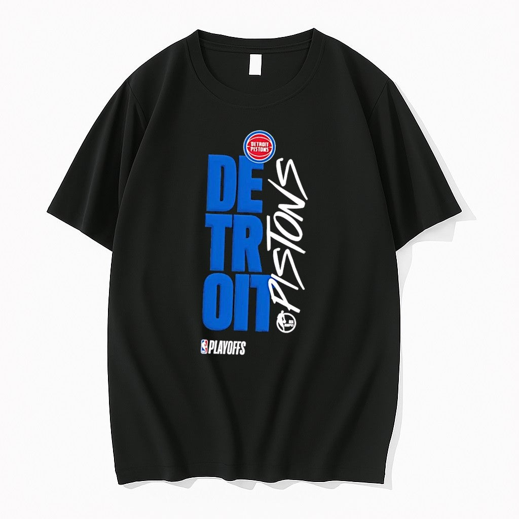 Original Nba Playoffs Detroit Pistons Black Tshirts Jpg