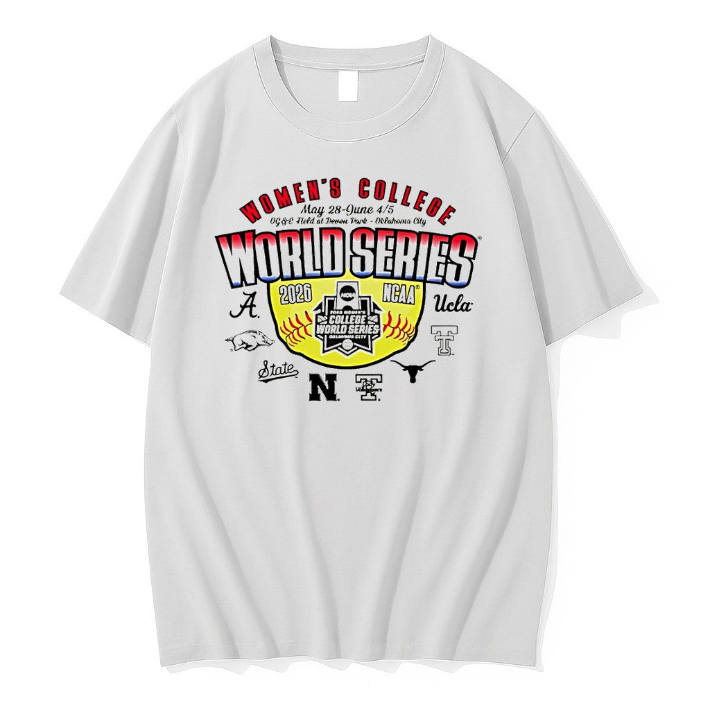 Original Ncaa Softball Womens College World Series 2026 Oklahoma City Team Logo Tshirts