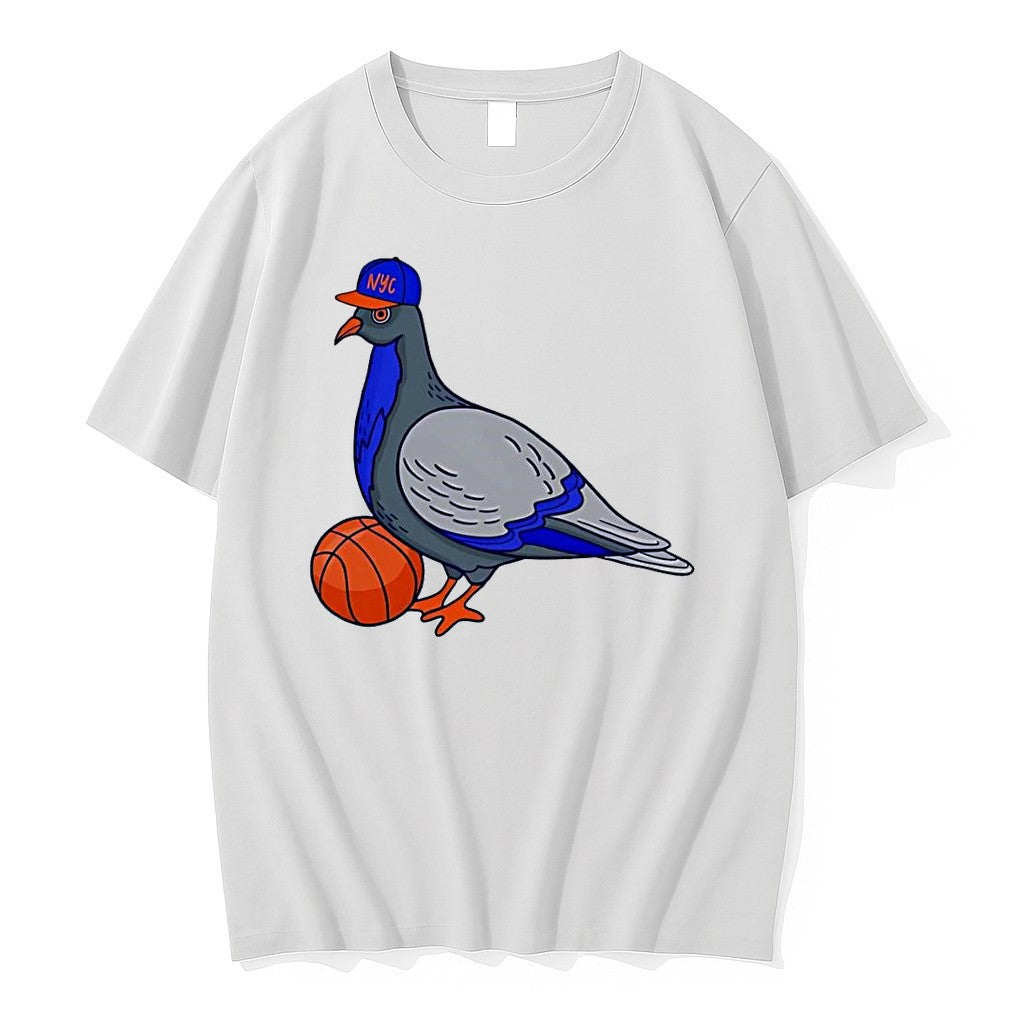 Original Nyc Pigeon Basketball White Tshirts Jpg