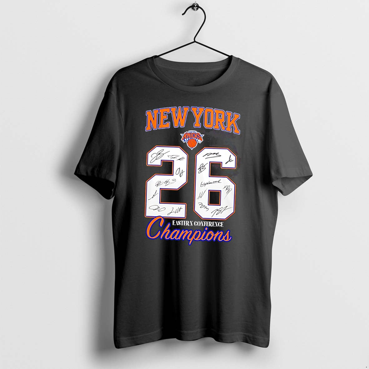 Original New York Knicks 26 Eastern Conference Champions Signature Tee Tshirts