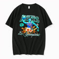 Original New York Knicks 2x Champions Apple Floral Basketball Player New York Knicks Black Tshirts
